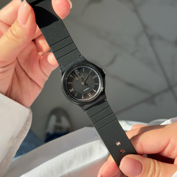 Часы Skmei 1422BK Black кварцевые водонепроницаемые черные унисекс