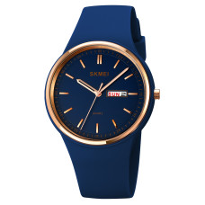 Женские часы Skmei 1747DKBU Dark Blue кварцевые с силиконовым ремешком