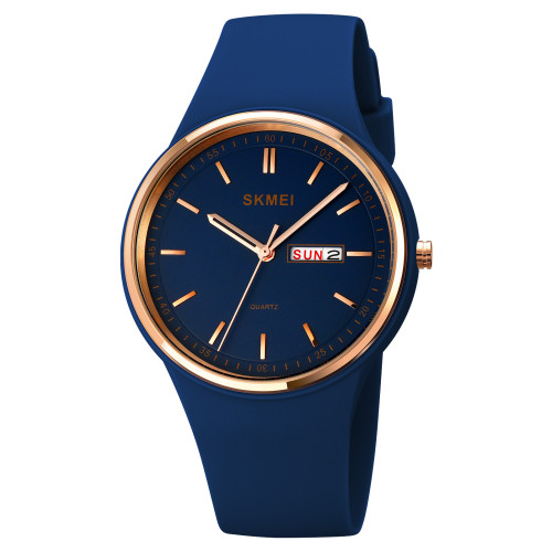 Жіночий годинник Skmei 1747DKBU Dark Blue кварцовий з силіконовим ремінцем
