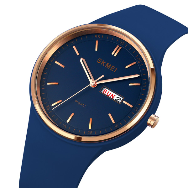Жіночий годинник Skmei 1747DKBU Dark Blue кварцовий з силіконовим ремінцем
