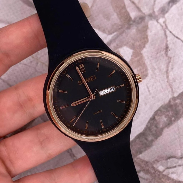 Жіночий годинник Skmei 1747BK Black кварцовий з силіконовим ремінцем