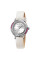 Женские часы Skmei 1855SIWT Silver-White с белым кожаным ремешком