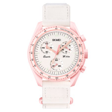 Женские кварцевые часы Skmei 1982PK Pink с хронографом