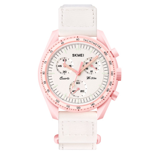 Жіночий кварцовий годинник Skmei 1982PK Pink з хронографом