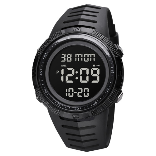 Чоловічий тактичний годинник Skmei 1632BKBK Black-Black з водозахистом 5 ATM