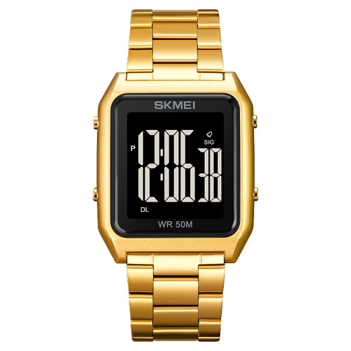 Часы Skmei 1879GD Gold электронные металлические золотистые