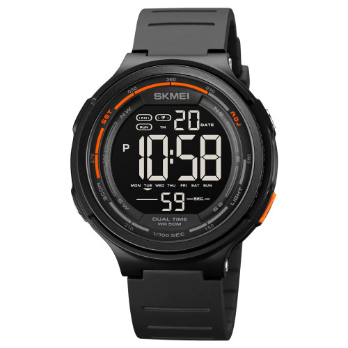 Мужские тактические часы Skmei 1841BK Black электронные с водозащитой 5 ATM