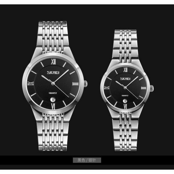 Жіночий годинник Skmei 9139BKSI-B Black-Silver металевий браслет