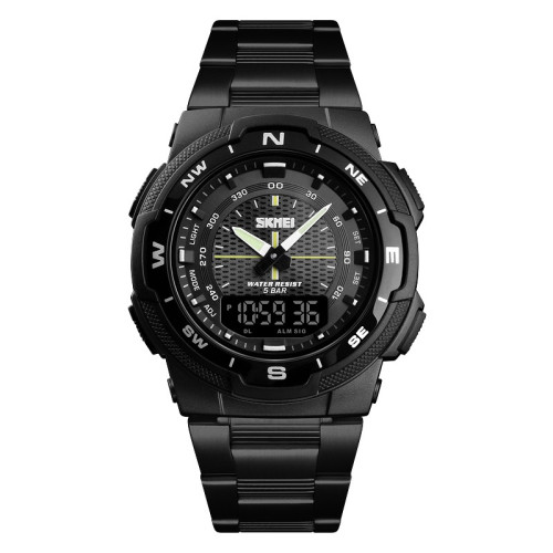 Мужские часы Skmei 1370BKBK Black-Black тактические водонепроницаемые