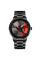 Чоловічий кварцовий годинник Skmei 1990B Black-Red з металевим браслетом