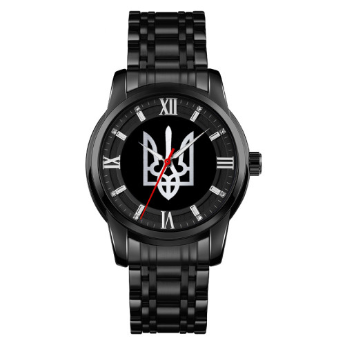 Механические часы Patriot Classic Glory to Ukraine Black-Black с автоподзаводом