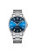 Мужские кварцевые часы Curren 9090 Silver-Blue со стальным браслетом