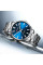 Мужские кварцевые часы Curren 9090 Silver-Blue со стальным браслетом