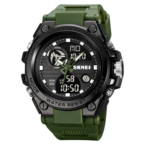 Чоловічий тактичний годинник Skmei 2031AG Army Green водонепроникний 5 ATM
