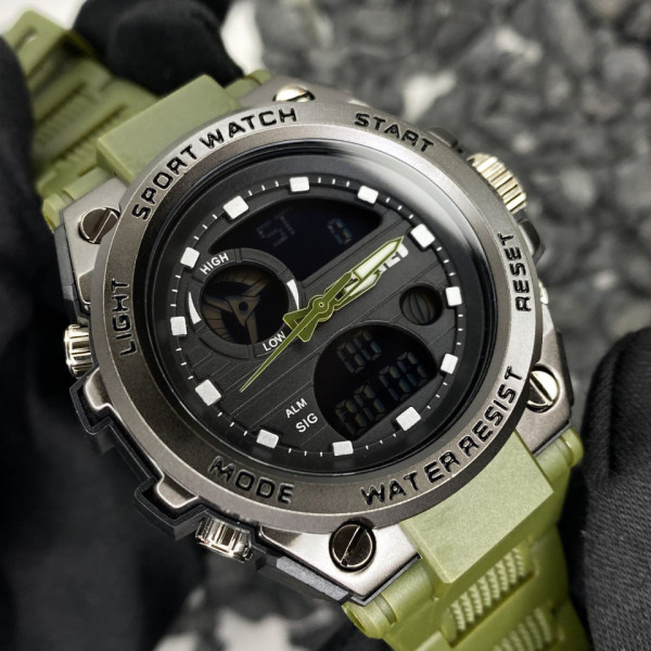 Чоловічий тактичний годинник Skmei 2031BK Black з водозахистом 5 ATM