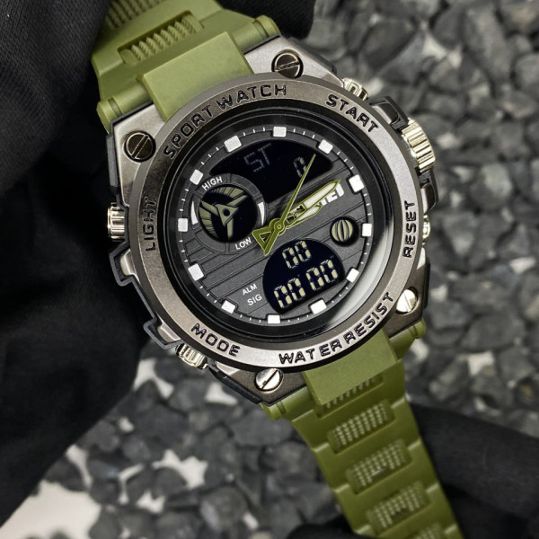 Чоловічий тактичний годинник Skmei 2031BK Black з водозахистом 5 ATM