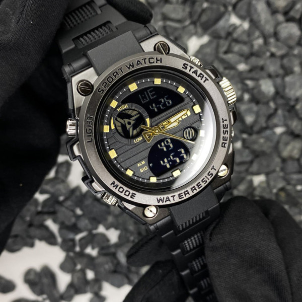 Чоловічий тактичний годинник Skmei 2031BK Black з водозахистом 5 ATM