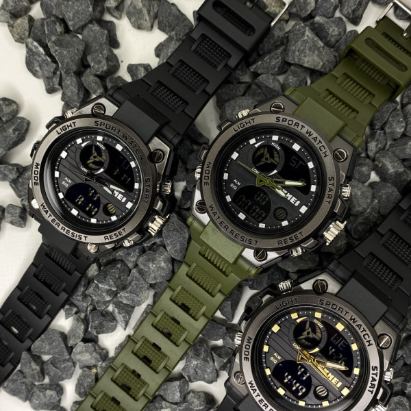 Чоловічий тактичний годинник Skmei 2031BK Black з водозахистом 5 ATM