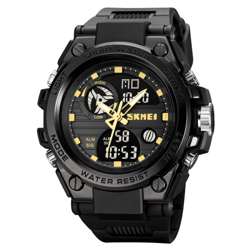 Мужские часы Skmei 2031BKGD Black-Gold с водозащитой 5 ATM