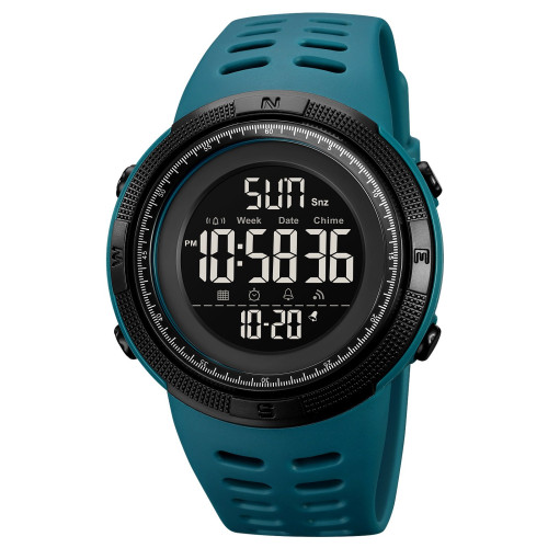 Чоловічий електронний годинник Skmei 2070LKBU Lake Blue 5 ATM