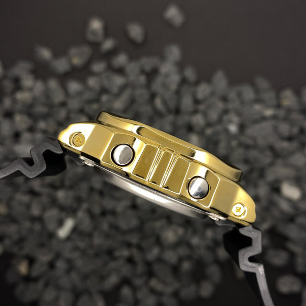 Мужские спортивные часы Sanda 3167 Gold водонепроницаемые 5 ATM каучук