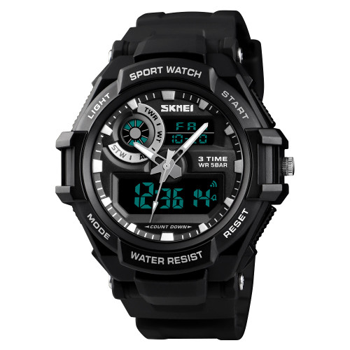 Тактические мужские часы Skmei 1357BK Black с водозащитой 5 ATM