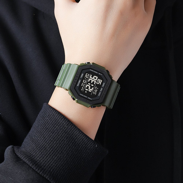 Тактические мужские часы Skmei 1988AG Army-Green с водозащитой 5 ATM
