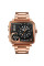 Мужские часы Skmei 2025RG Rose Gold стрелочно-электронные с подсветкой