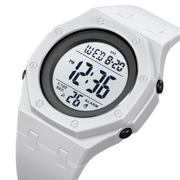 Мужские электронные спортивные часы Skmei 2048LTGY Light Grey 5 ATM