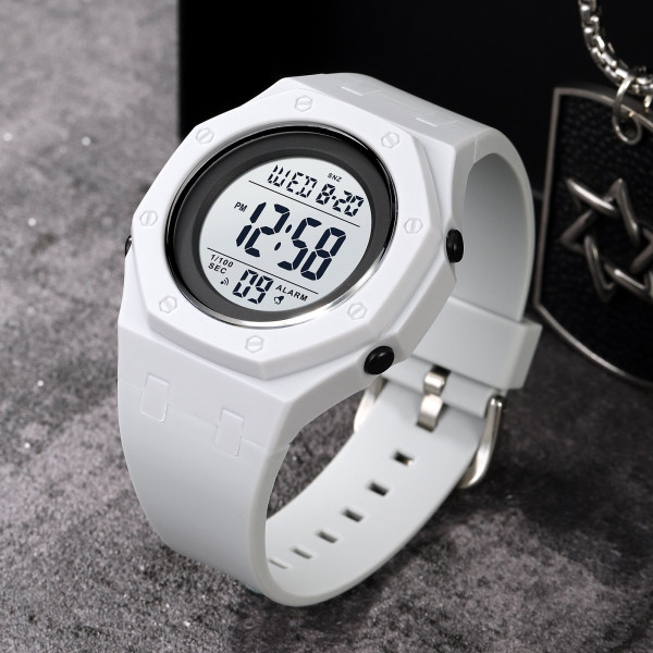 Мужские электронные спортивные часы Skmei 2048LTGY Light Grey 5 ATM