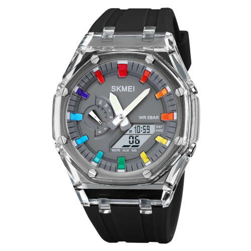 Годинник Skmei 2100BKGY Black-Grey спортивний водонепроникний 5 ATM