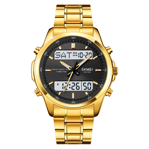 Чоловічий годинник Skmei 2049GDWT Gold-White золотистий комбінований