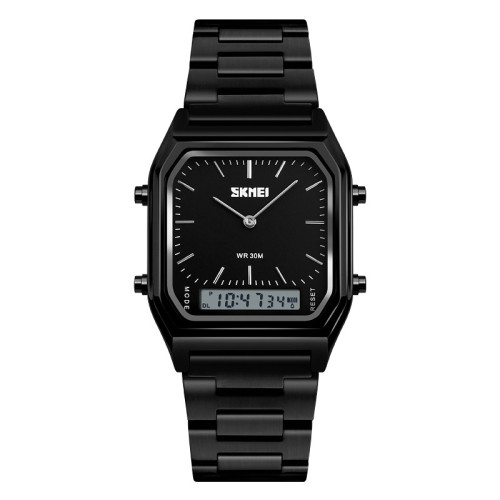 Жіночий годинник Skmei 1220BK Black з металевим браслетом