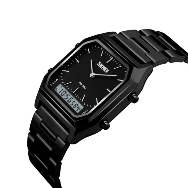 Женские часы Skmei 1220BK Black с металлическим браслетом