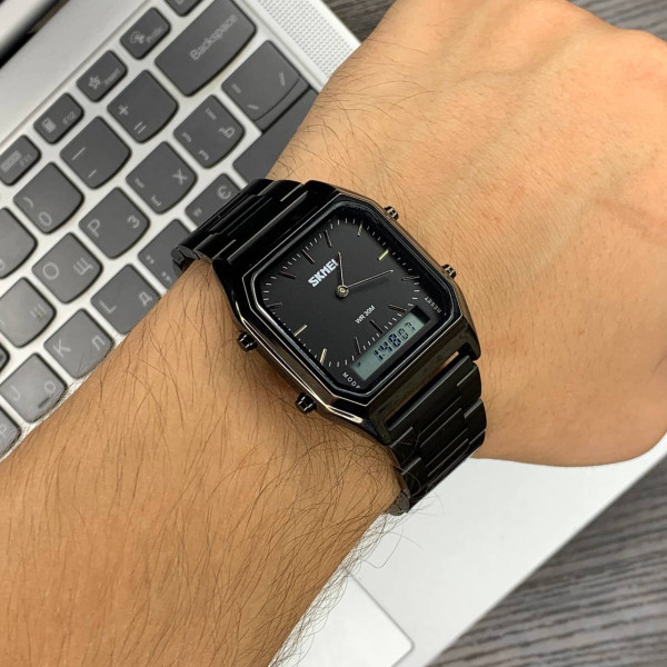 Женские часы Skmei 1220BK Black с металлическим браслетом