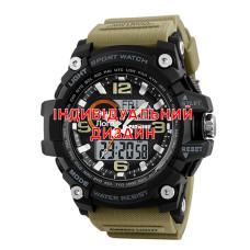 Мужские электронные часы Awarder Patriot 012BKKH 30m черные с хаки