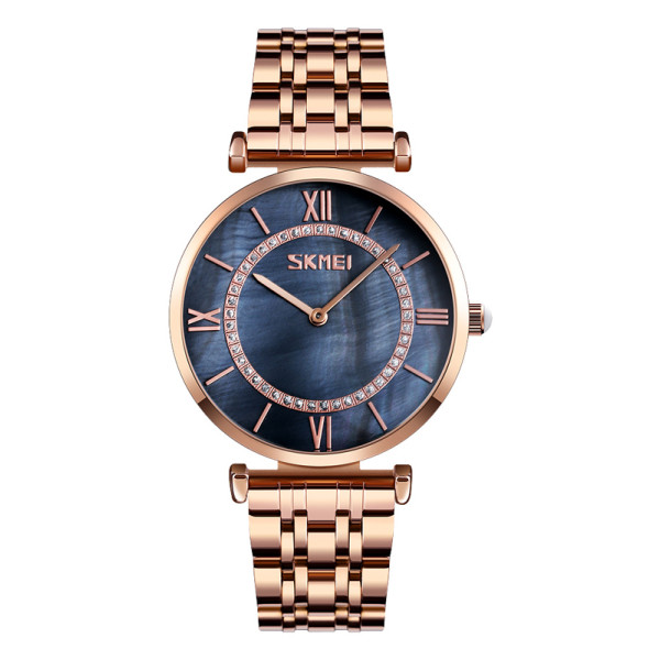 Чоловічий наручний годинник Skmei 9198RGBKH-B Rose Gold-Black металевий