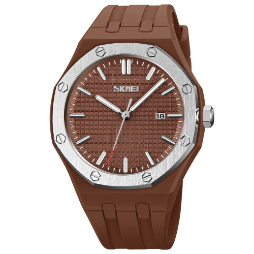Часы Skmei 9299BN Brown коричневые с силиконовым корешком