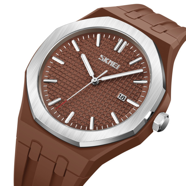 Часы Skmei 9299BN Brown коричневые с силиконовым корешком