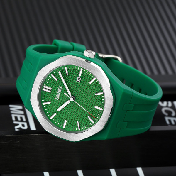 Чоловічий годинник Skmei 9299GN Green кварцовий із люмінесценцією