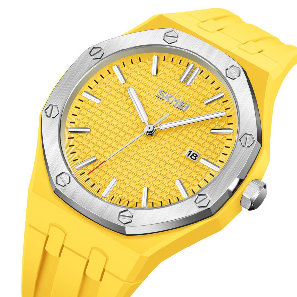Часы наручные Skmei 9299YL Yellow кварцевые с силиконовым корешком