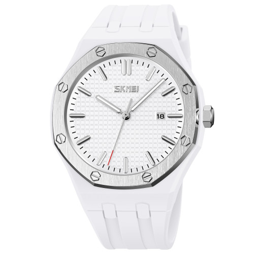 Часы наручные Skmei 9299WT White белые силиконовые с люминесценцией