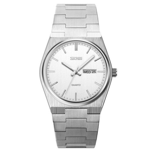 Мужские часы Skmei 9288SISI Silver-Silver металлические с люминесценцией
