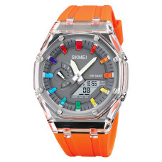 Годинник Skmei 2100OG Orange водонепроникний спортивний з підсвічуванням