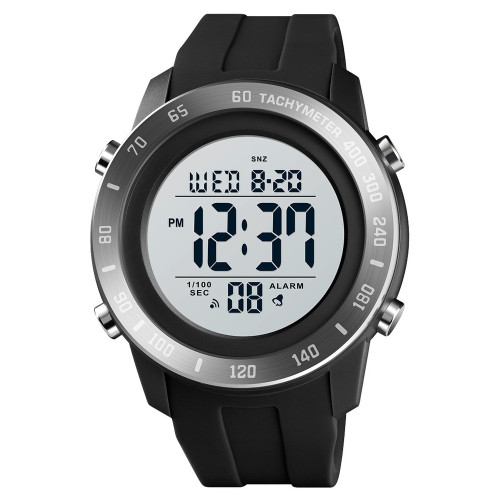 Чоловічий тактичний годинник Skmei 1524BKWT Black-White з водозахистом 5 ATM