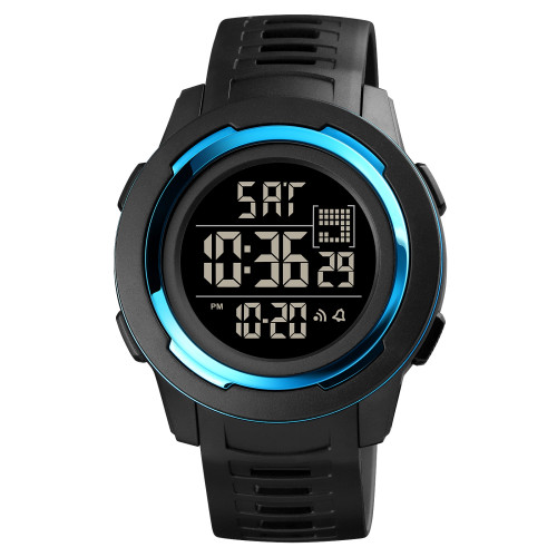 Мужские электронные часы Skmei 1731BUBK Blue-Black с водозащитой 5 ATM