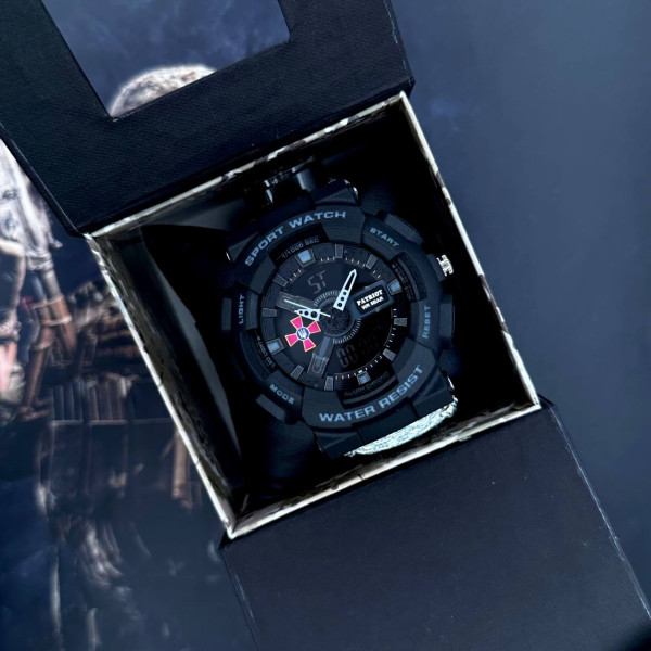 Тактические часы Patriot 005BKSU ВСУ с компасом и паракордовым ремешком