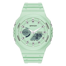 Жіночий спортивний годинник Sanda 6016 Mint з водозахистом 5 ATM