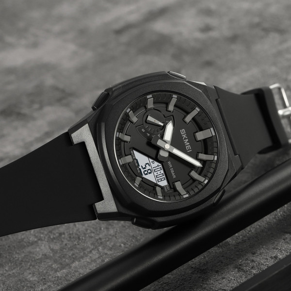 Мужские часы Skmei 2091BKGYWT Black-Grey White тактические водонепроницаемые