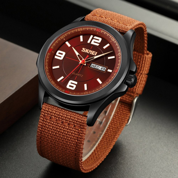 Мужские тактические часы Skmei 9315BN Brown с люминесценцией